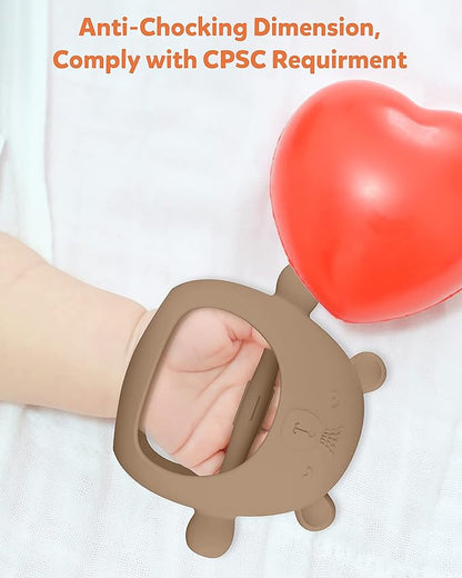 Teething Toys for Babies 0-6 Months, Never Drop Silicone Baby Teether