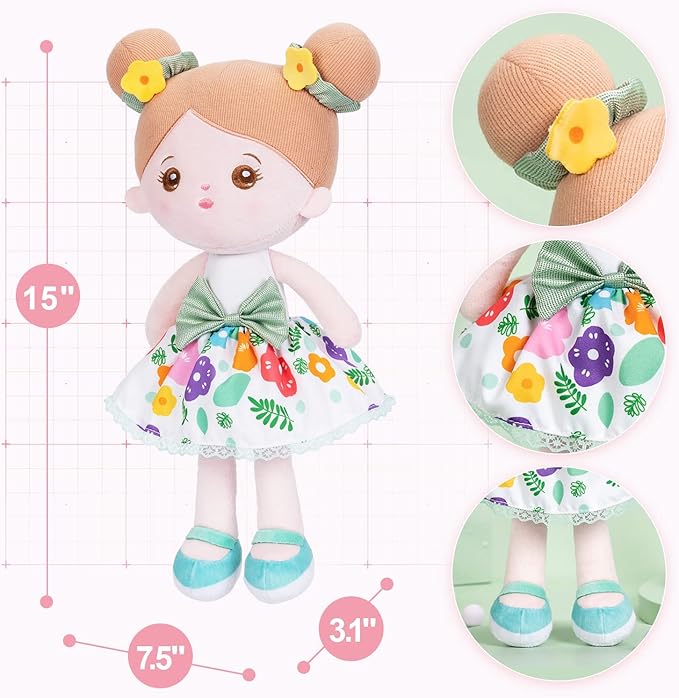 OUOZZZ Soft Baby Doll for Girls - My First Baby 15"