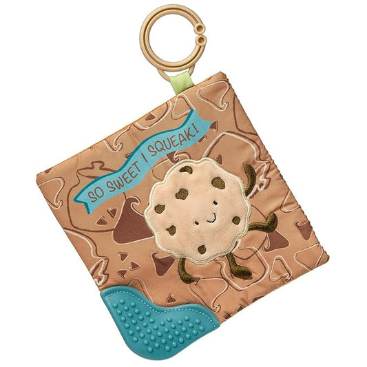 Sweet Soothie Crinkle Teether Toy with Baby Paper and Squeaker, 6 x 6-Inches