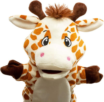 HollyHOME Animal Puppets Giraffe Hand Puppets Toys Sika Zoo Animal 14 Inches