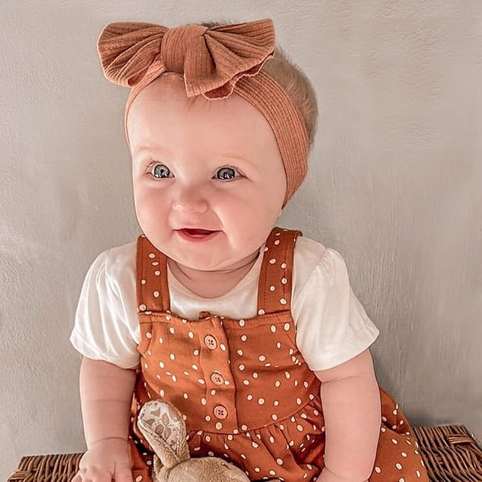 Niceye Pack of 10, Baby Girls Headbands with Bows Handmade