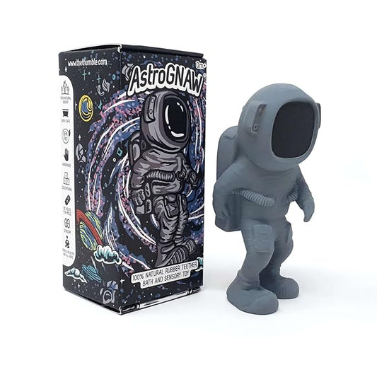 AstroGNAW (Grey) Natural Rubber Baby Toy for Teething, Bath time