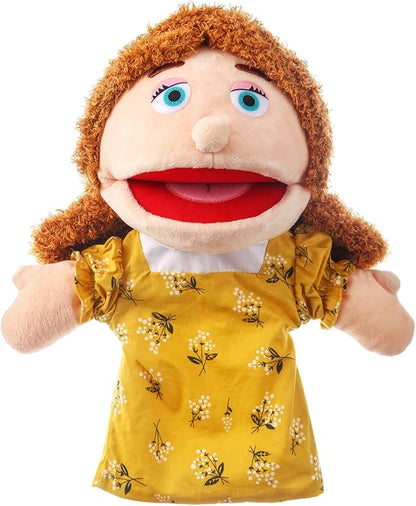 1 Pcs Family Hand Puppets 12 Inch Grandparents, Mom & Dad