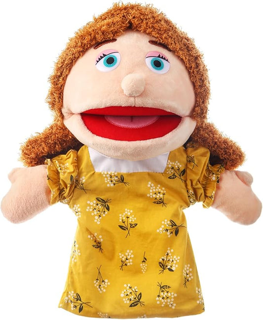 1 Pcs Family Hand Puppets 12 Inch Grandparents, Mom & Dad