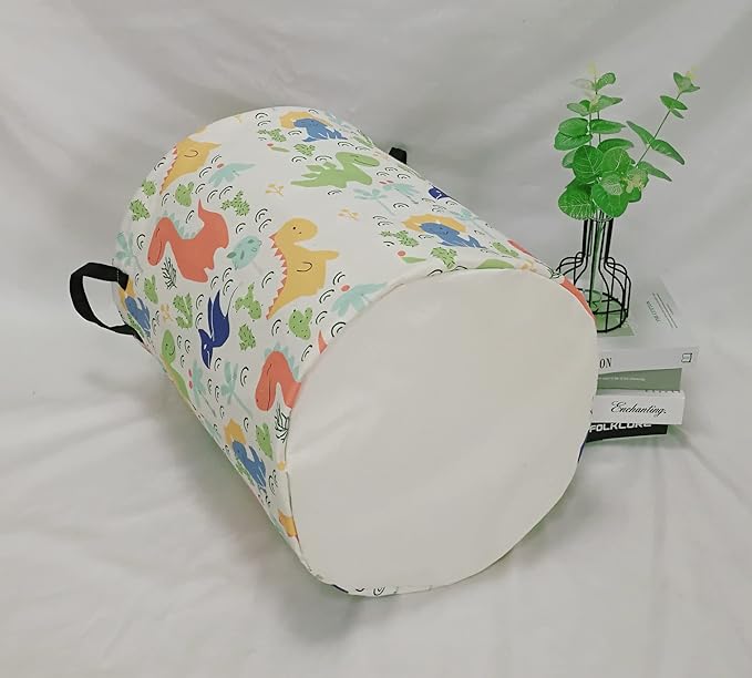 Round Baby Dinosaur Pattern Laundry Hamper Storage Basket Organizer Hamper