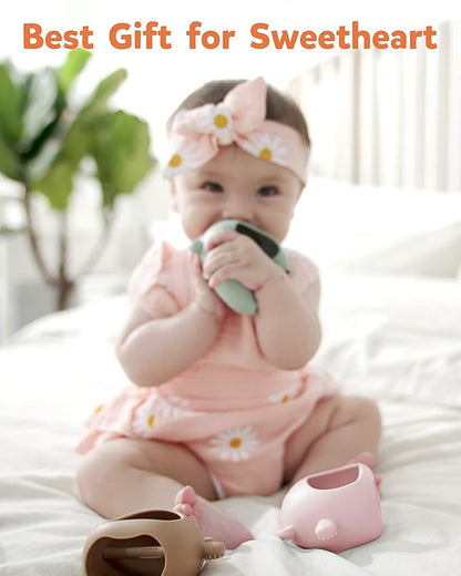 Teething Toys for Babies 0-6 Months, Never Drop Silicone Baby Teether
