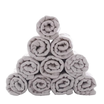 MUKIN Baby Washcloths - Natural Cotton Baby Wipes 10 Pack 12x12 inches