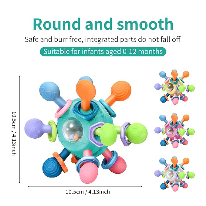 Baby Montessori Teething Toys for 0-6 6-12 Months BPA Free 0 3 6 9 12 18 1 2