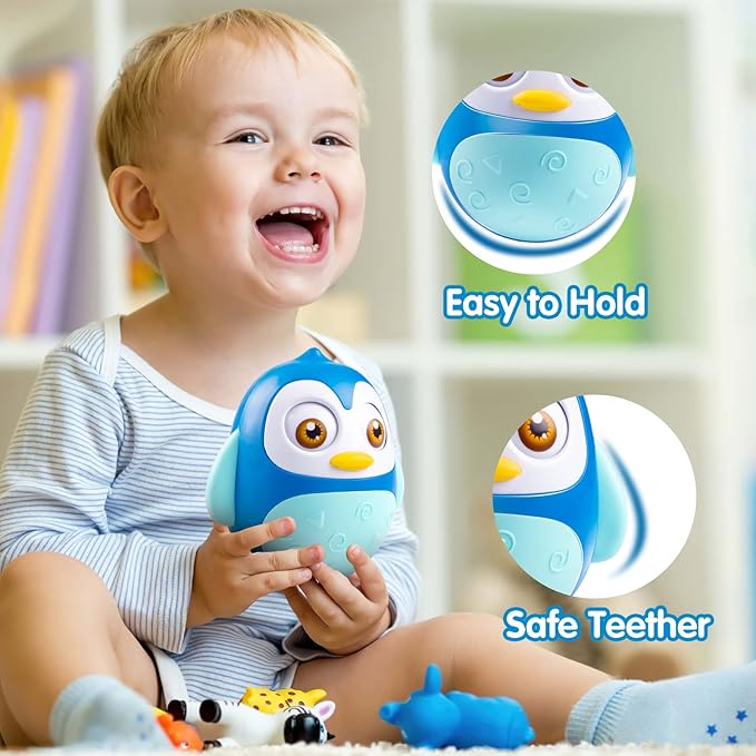 UNIH Roly Poly Baby Toys 6 to 12 Months, Tummy Time Wobbler Toys