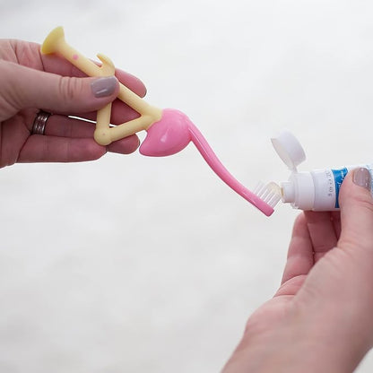 Dr. Brown's Baby and Toddler Toothbrush, Flamingo 1-Pack, 1-4 Years