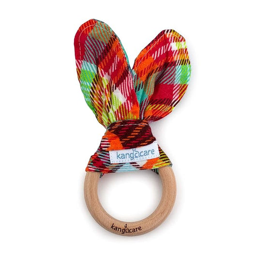 Kanga Care Baby Soft Muslin Sensory Crinkle Bunny Ear Wood