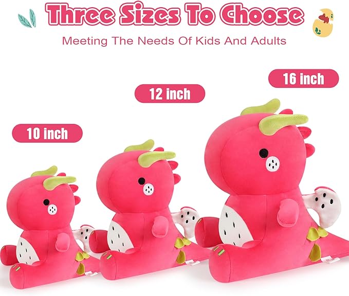 Ditucu Cute Dragon Fruit Dinosaur Stuffed Animals Plush Toys Dolls 16 inch