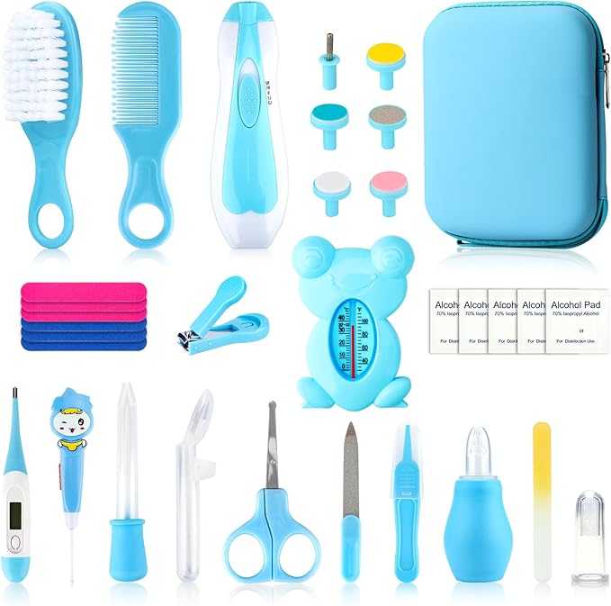 Baby Healthcare and Grooming Kit, Baby Safety Care Set (Blue-26 Kits)