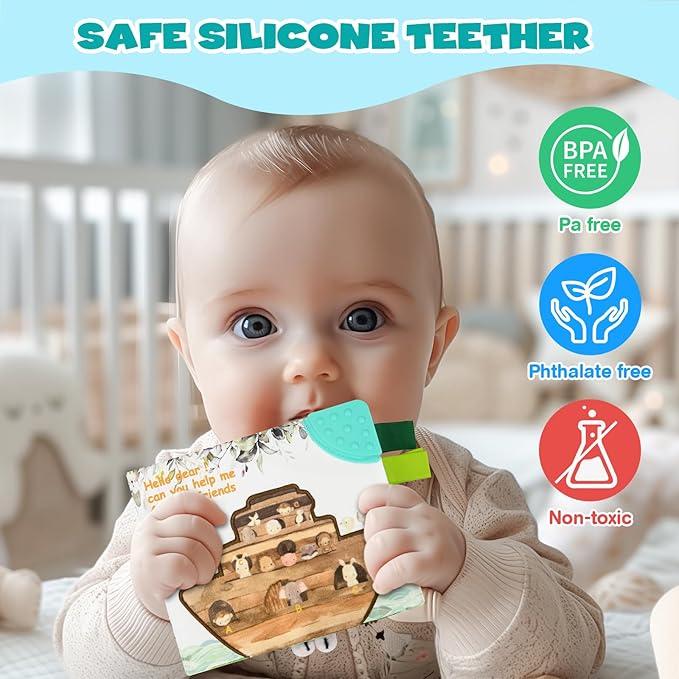 Soft Book, Soft Baby Book with Touch and Feel Pages 0-12 Months