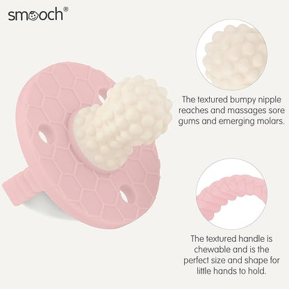 Soothipop Silicone Pacifier Teething Toys for Babies 0-6 Months 12, 18 Months - Pacifier Shaped Baby Teether