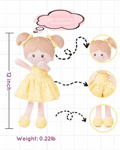 Soft Baby Doll Toys (12''), My First Baby Rag Doll for 1 Year-Old Girl Birthday Gift