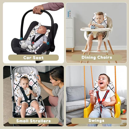 Baby Carriage Cushion, Universal Breathable Car Seat Insert Cushion, 3D Air Mesh Baby Seat Pad Liner for CarSeat, Buggy, High Chair (Geometry)