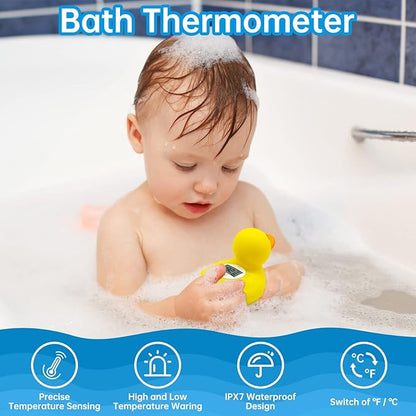 b&h Duck Baby Bath Thermometer, Toddlers Bath Temperature Thermometer Safety Floating Toy
