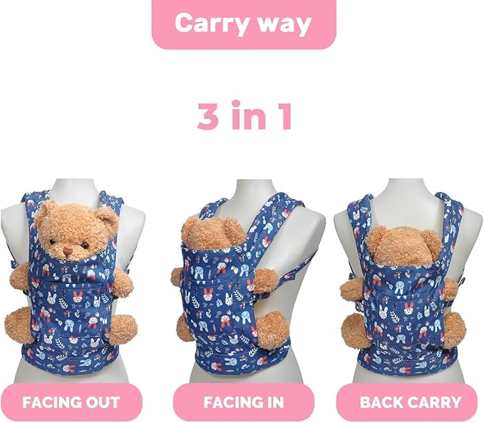 Baby doll carrier for baby girl Premiums soft straps and 18 inch