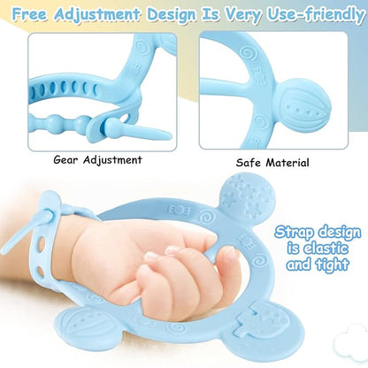 5 Pieces Baby Teething Toys for 6-12 Months Silicone Teether