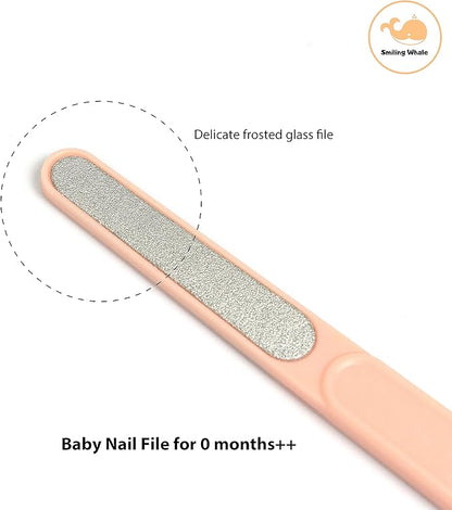 4-in-1 Premium Baby Grooming Kit by The Smiling Whale, Baby Manicure Pedicure Set for Newborn Infant & Toddler, Nail Trimmer, Nail Clipper, tweezer, Scissors (4 pcs) (Pink)