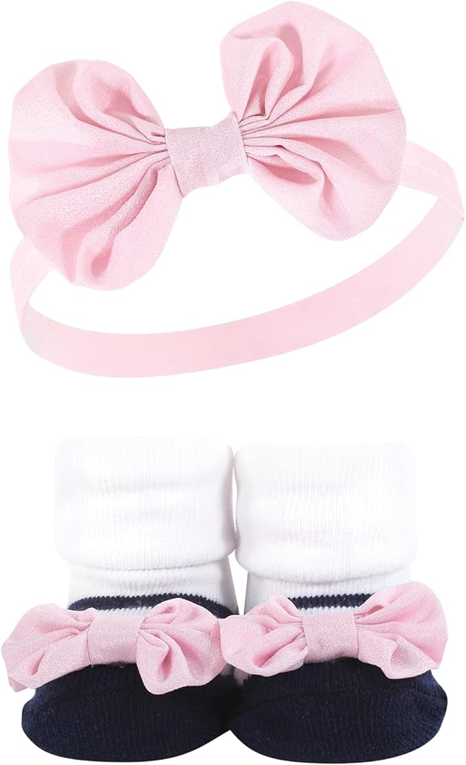 Hudson Baby Girl's Headband and Socks Giftset
