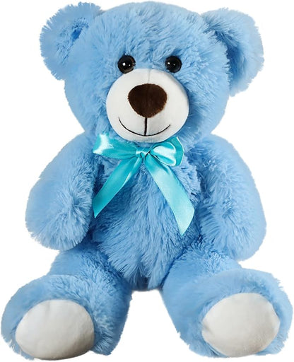 Teddy Bear Plush Cute Stuffed Animal Toys Pillow Bear Doll (13.7In/35CM, Blue)