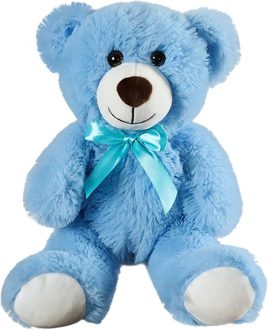 Teddy Bear Plush Cute Stuffed Animal Toys Pillow Bear Doll (13.7In/35CM, Blue)