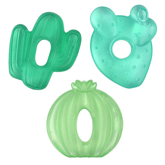 Itzy Ritzy Water-Filled Teethers - Cold Cutie Coolers Textured On Both Sides to Massage Sore Gums & Emerging Teeth 3 Green