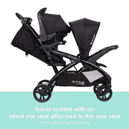 Baby Trend Sit N' Stand® Double 2.0 Stroller, Dash Black