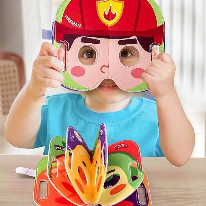 Baby Mask Books 18 Months, Sensory Baby Toys Folding Felt 18 Months