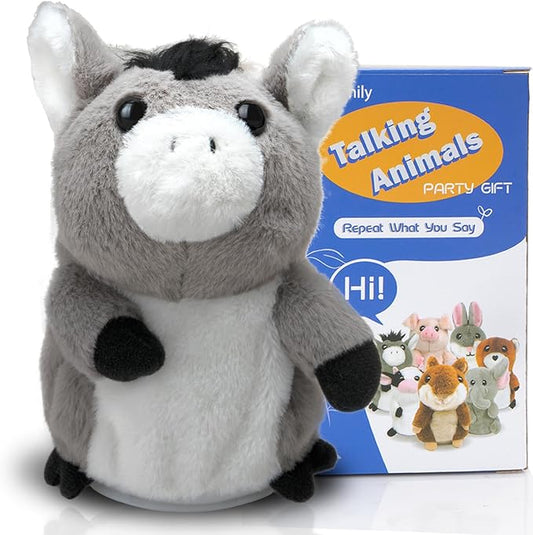 HOMILY Donkey, Repeats What You Say Plush Animal Toy Electronic Hamster Mouse for Boys