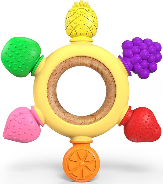 GJZZ Baby Teething Toys 6-12 Months, Montessori Sensory Toys 0-3 6-12