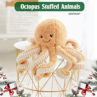 DENTRUN Octopus Stuffed Animals, Giant Octopus Plush Doll Play Toys for Kids Girls Boys Adults Birthday Xmas Halloween Present Stuffed Sea Animals Plushie 7/16/24/32 Inches, 5 Colors