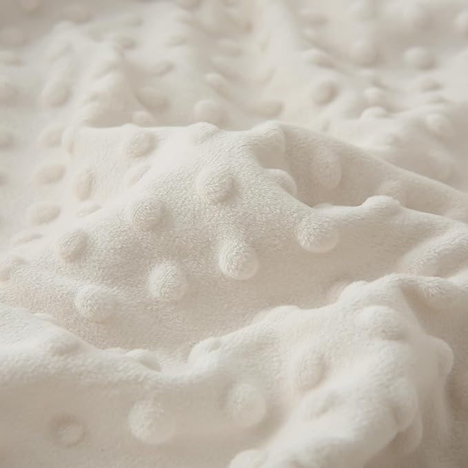 DaysU Baby Blankets Unisex with Muslin Cotton Front and Dotted Fleece Back, Silky Micro Super Soft Plush Newborn Baby Blankets for Boys Girls 30x40 inches