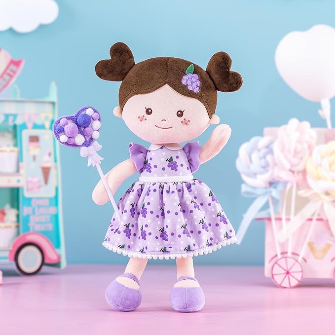 Onetoo Plush Rag Doll Soft Baby Doll for Girls First 14"
