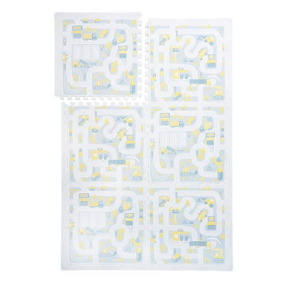 Super 1 Inch Thick Premium Quality Exercise & Baby Foam Play Mats - Expandable Large Non-Toxic Odorless Floor Mat 6 Tiles 6x4ft -Peel-Resistant