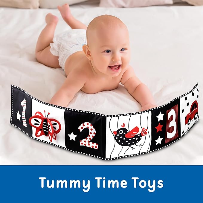 Black and White High Contrast Baby Toys - Newborn Toys 0 3 Months Brain Development 0 6 12 Months