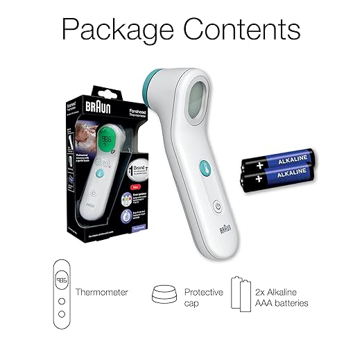 Braun Forehead Thermometer - Digital Thermometer with Professional Accuracy and Color Coded Temperature Guidance