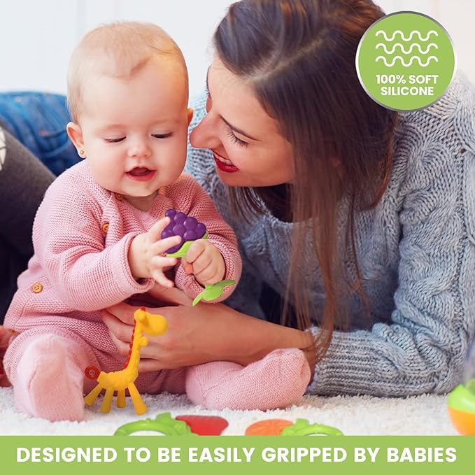 Teethers for Babies 0-6 Months - Newborn Infant Baby Teething Toys 0-6 Months 6 Pack