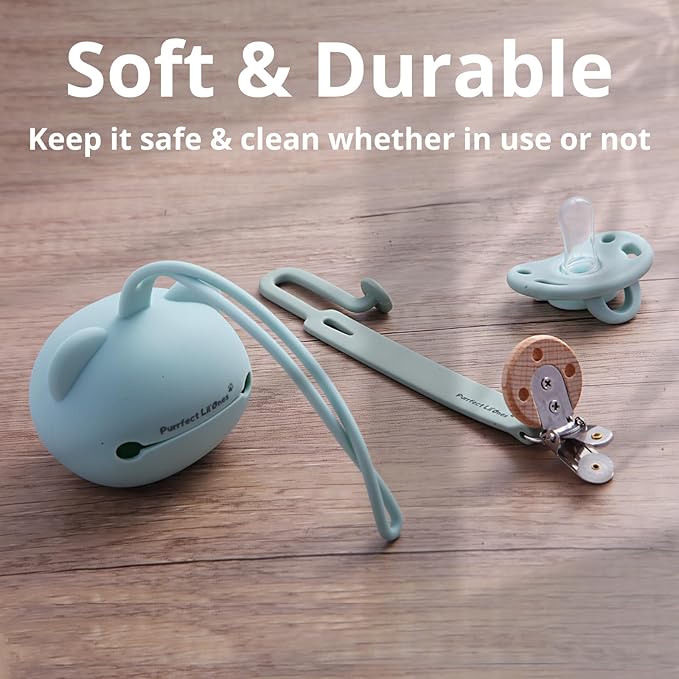 Pacifier & Accessories | Purrfect Lil'Ones Silicone Pacifier, Pacifier Clip & Pacifier Case