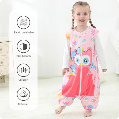 Infant Toddler Sleeping Bag, Baby Sleeping Sack Sleeveless 4 Season 3-5T, Owl
