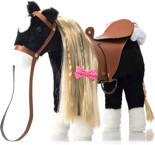 HollyHOME Stuffed Animal Horse Pretty Plush Toy Pretend Play Horse 11 inches