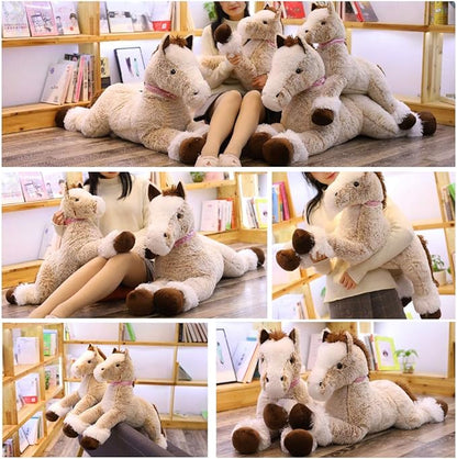 Large Horse Stuffed Animal Plush Toy,Giant Pony Unicorn Plush Doll Gifts for Kids 47.2"