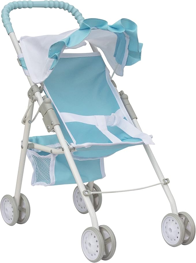 Olivia's Little World 3-in-1 Baby Doll Nursery Set, Blue/White