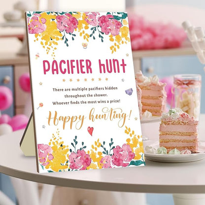 Baby Pacifier Hunt Game, Funny Baby Shower Games Set 50 Mini