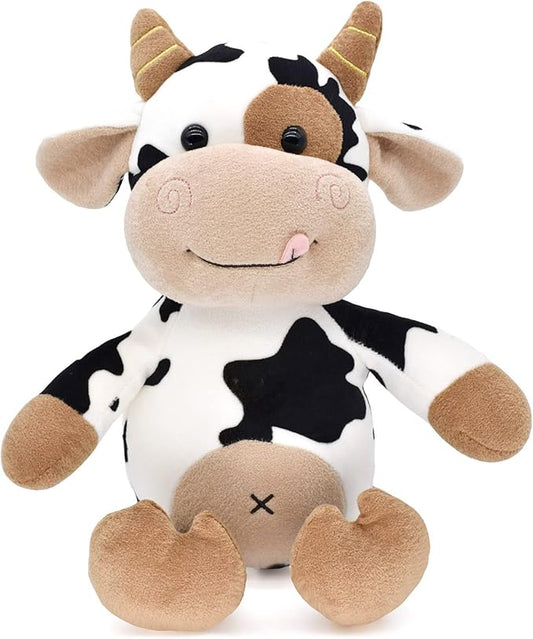 HWD Cute Stuffed Animals Doll, 16'' Soft Plush Cow Toy Gifts for Kids