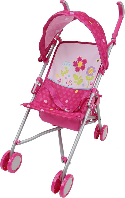 509 Crew Garden Doll Stroller - Kids Pretend Play, Retractable Canopy 24", Kids 3+ (T709027)