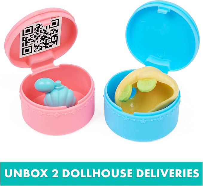 Gabby’s Dollhouse, Primp and Pamper Bathroom with Mercat Figure, 3 Accessories, 3 Furniture and 2 Deliveries, Kids Toys for Ages 3 and up