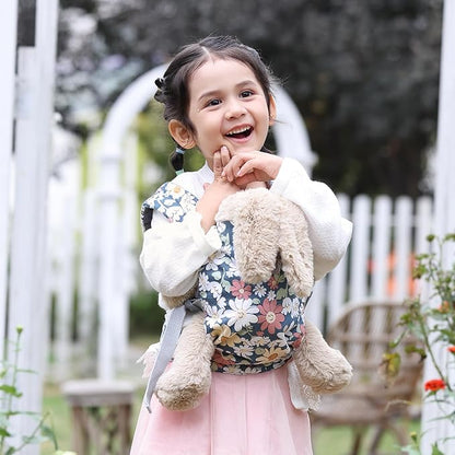 GAGAKU Baby Doll Carrier Kids Toy Baby Carrier Dolls Toy Baby Doll Sling Reborn Baby Doll Carrier with Adjustable Straps for Stuffed Animal Doll Accessories - Gray